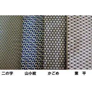 江戸一　江戸小紋生地　二の字/山小紋/カゴメ/業平