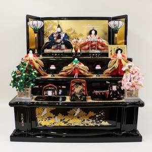 久月 雛人形 飾り方 おしゃれ 三段 木目込み 一秀作 鳳雅雛 h023-k