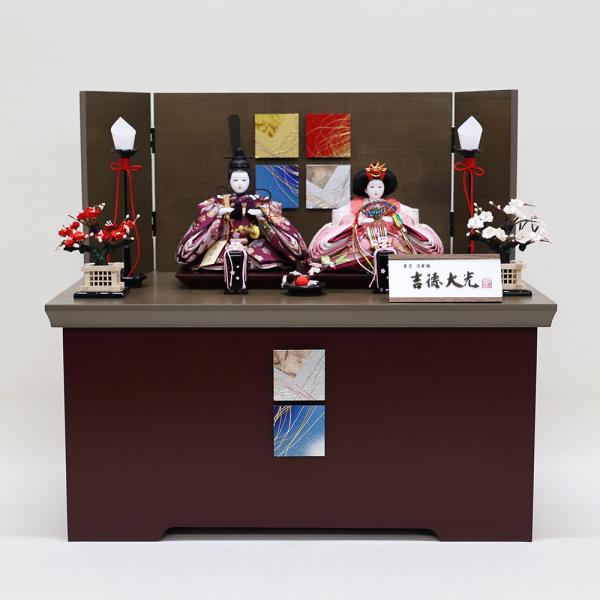 【吉徳大光】衣裳着親王収納箱飾り　束帯十二単　モダンコンパクト 柳親王飾り