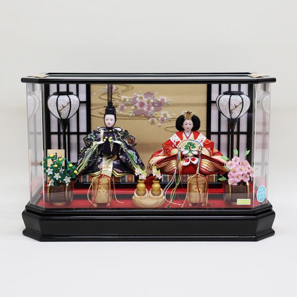 【吉徳大光】雛人形　小三五 親王飾り『御雛』　六角アクリルケース飾り
