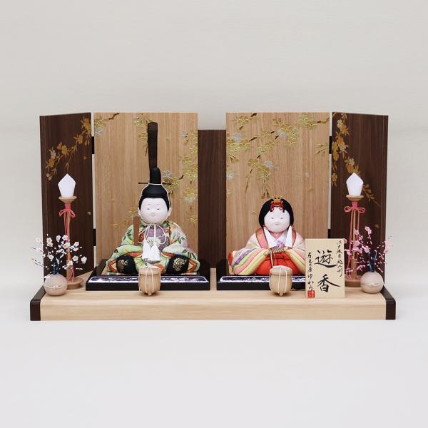 【東玉】江戸木目込人形　親王飾り「麗香刺繍」　ゆかり 作