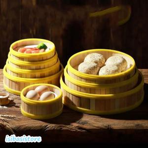 竹蒸し器 せいろ 蒸籠 蒸器+蓋付 中華料理 ...の詳細画像2