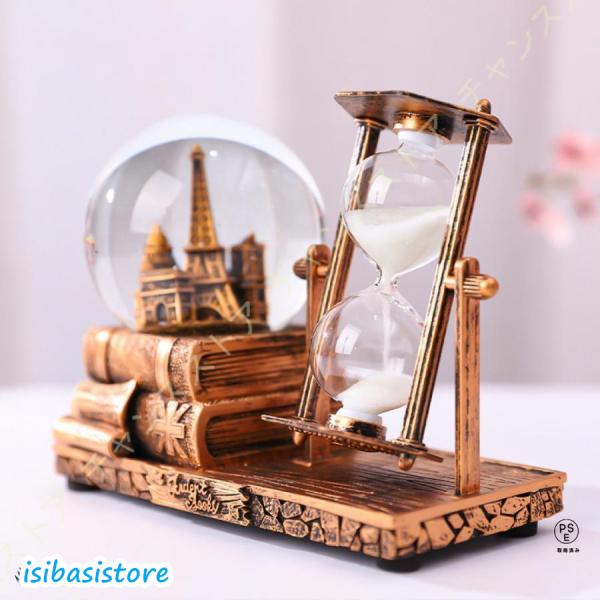 アンティーク クリスタル ボール 水晶玉 かわいい おしゃれ 砂タイマー 砂時計 オフィスの装飾 回...