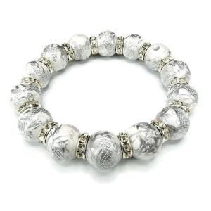 黒入りチャロアイト大玉14mm強ブレスレット3大ヒーリング天然石 : 石街