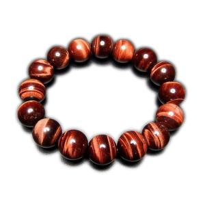 レッドタイガーアイAAA天然石強気金運仕事運12mmブレスレット数珠