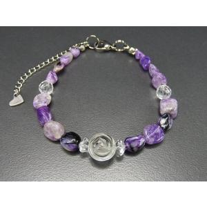 黒チャロアイト大玉14mmブレスレット3大ヒーリング天然石M20-11 : 石街