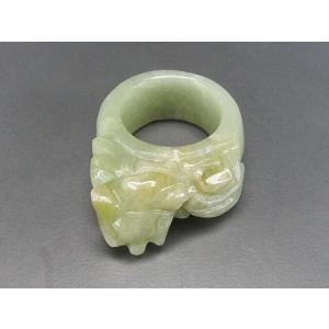 糸魚川翡翠くりぬきリング R00210こたき 作 9.5号 : 糸魚川翡翠の店