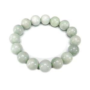 ひすい本翡翠バラ彫り円玉約10mm弱ブレスレット天然石数珠守護成功