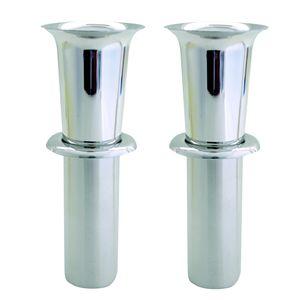 お墓 花立 プラスチック樹脂製 筒径:44mm 中入れ式ツバなし 1対2本