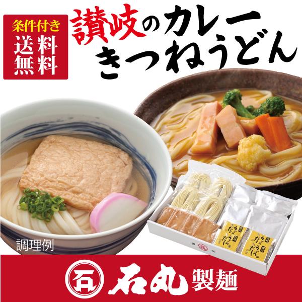 DM-20K 讃岐のカレー・きつねうどんセットDM-20K 讃岐うどん 半生 包丁切り 8人前 ご自...