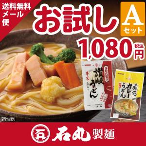 HP-6A 石丸 お試しセットA メール便送料無料 ポイント消化 讃岐うどん 半生 カレーうどん 香川 石丸製麺公式