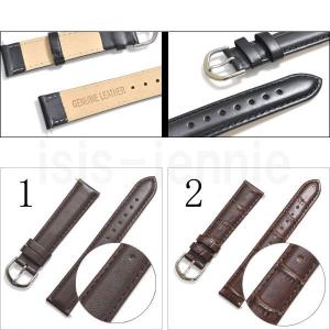 時計用 本革ベルト18mm/バネ棒・尾錠付き(...の詳細画像1