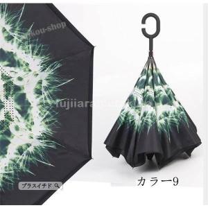 梅雨対策逆さ傘逆折り式傘手離れC型手元車用傘自...の詳細画像3