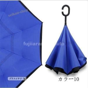 梅雨対策逆さ傘逆折り式傘手離れC型手元車用傘自...の詳細画像4