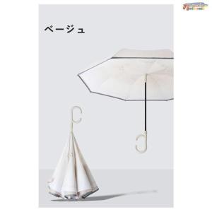 傘 逆さ傘雨傘 長傘 ワンタッチ 自動開き 2...の詳細画像3