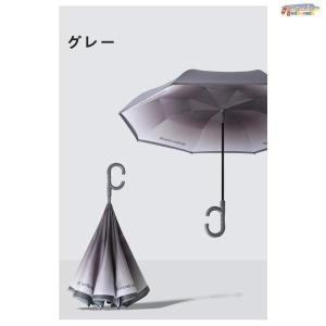 傘 逆さ傘雨傘 長傘 ワンタッチ 自動開き 2...の詳細画像4