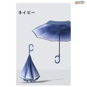 傘 逆さ傘雨傘 長傘 ワンタッチ 自動開き 2...の詳細画像5