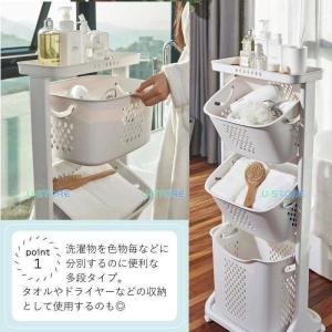 ランドリーバスケット 2段 3段 ランドリー ...の詳細画像3