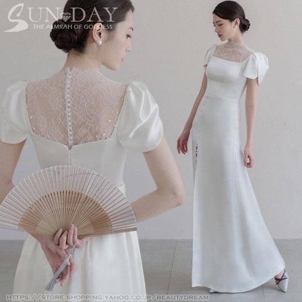 ウェディングドレス ドレス フォーマルドレス ウエディング エレガント パーティードレス 花嫁ロング...