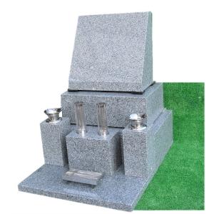 墓石 石碑 青御影石 洋型一式 (文字彫入・運送・据え付け・ステンレス備品・納骨所等全てを含む)