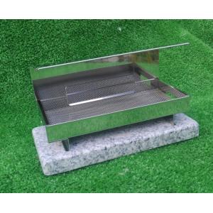 お墓 ステンレス屋根＆御影石台座付き 線香皿 お墓用