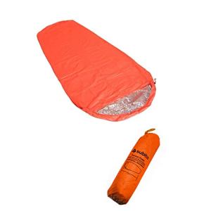 monomania 寝袋 シュラフ 全3種 アルミプリント 保温 体温 反射 軽量 コンパクト 車中泊 登山 キャンプ用品 アウトドア 収納袋付き オレンジ