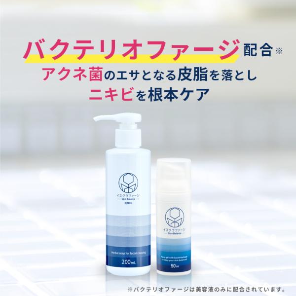 イスクラファージ Skin Balance 薬用洗顔料200ml 美容液100ml【大容量★11%お...