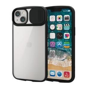 エレコム iPhone 14 Plus ケース カバー 耐衝撃 衝撃吸収 カメラ保護 スライドカバー...