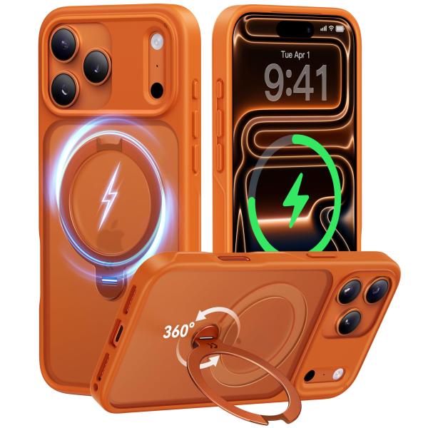 【2025最高傑作&amp;定点360度回転】CASEKOO iPhone 17 Pro 用 ケース Mag...