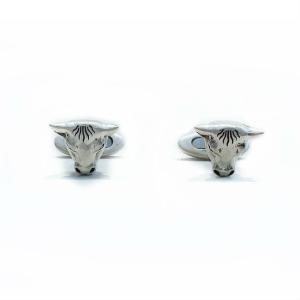 HERMES（エルメス） カフス スクエア シルバー製 Hロゴ カフリンクス