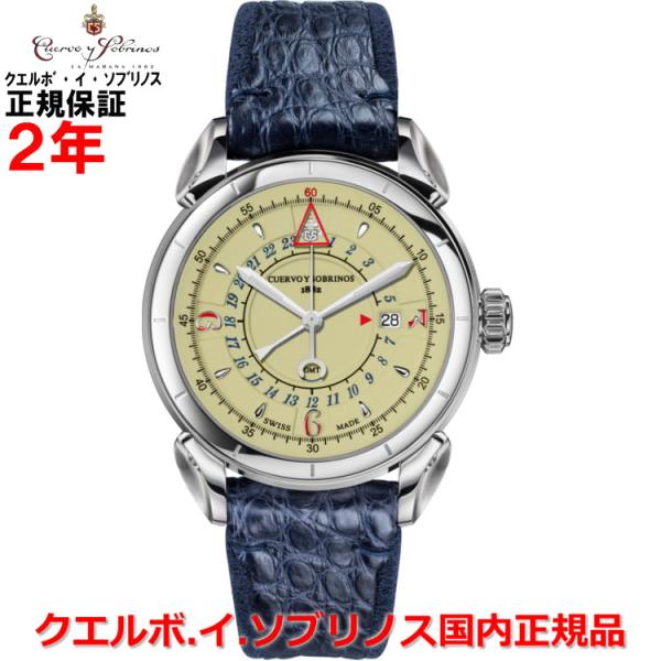 クエルボ・イ・ソブリノス メンズ 腕時計 ヴェロGMT 3204.1C 正規品