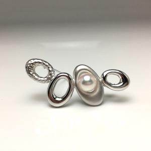 MIKIMOTO（ミキモト） ピンブローチ タイガーアイ パール どんぐり