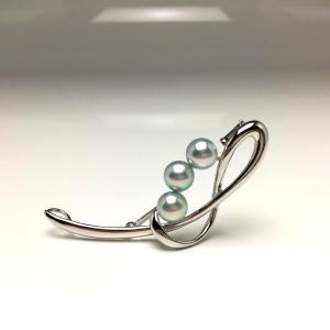 真珠 ブローチ パール アコヤ真珠 真珠ブローチ パールブローチ 8.0