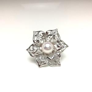 真珠 ブローチ パール アコヤ真珠 真珠ブローチ パールブローチ 9.4mm