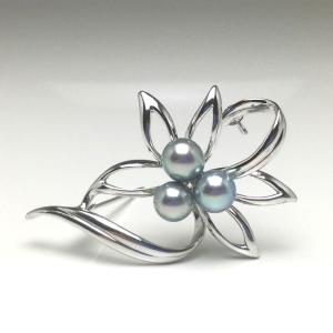 MIKIMOTO（ミキモト） ピンブローチ タイガーアイ パール どんぐり