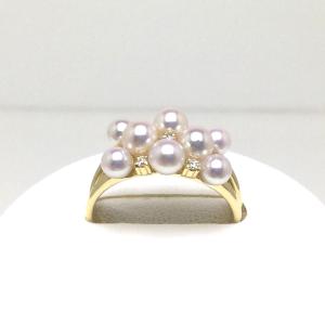 MIKIMOTO（ミキモト） アコヤ真珠 リング ダイヤモンド Pt950 MIKIMOTO