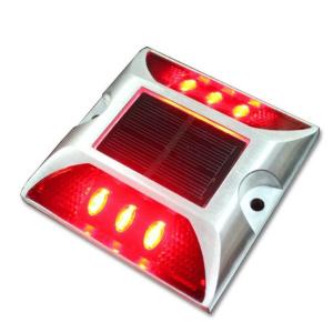 道路鋲 ソーラー LED 1個 点滅 警告灯 誘導灯 LEDライト ガーデン 埋め込み 駐車場 防水 屋外 駐車場 歩道 交差点 道路 地面 設置