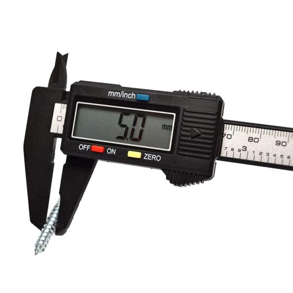 ノギス デジタル デジタルノギス 最大150mmまで測定 mm/inch切替 カーボンファイバー製 ...