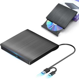 DVD CD ドライブ 外付け USB 3.0 Type C プレーヤー パソコン RW Windows Mac 光学 高速 読取り 書込み リッピング コピー