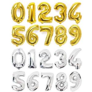 送料80円　誕生日 バルーン 数字 ナンバーバルーン 40cm