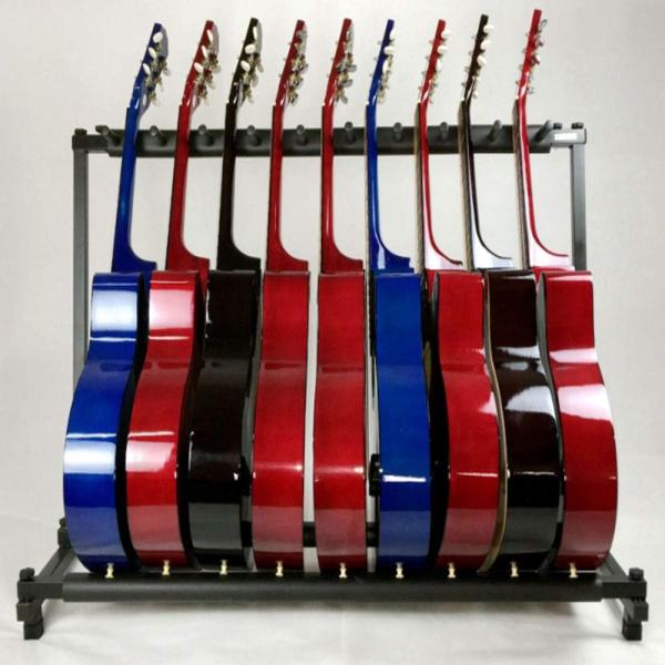 ギタースタンド 9本 収納可能 エレキギター エレキベース アコースティックギター フォークギター ...