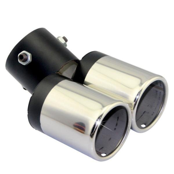 汎用マフラー 車 2本出し マフラーカッター 下向き 汎用 デュアル出し ステンレス製　 軽自動車 ...