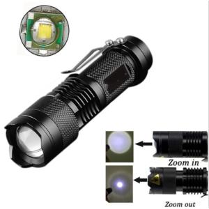 懐中電灯 強力 米CREE社製 LED 防水 IPX-67 単3乾電池式 フラッシュライト 強力 防災 LEDライト ズーム　点滅　3段階モード