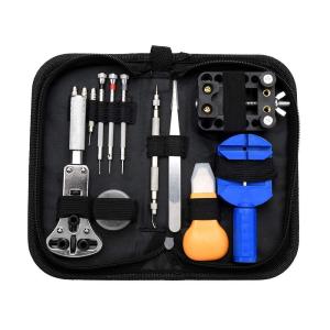 時計 修理 工具　１３点セット　専用ケース入り　裏蓋開け　電池交換　ベルト調整　腕時計用工具