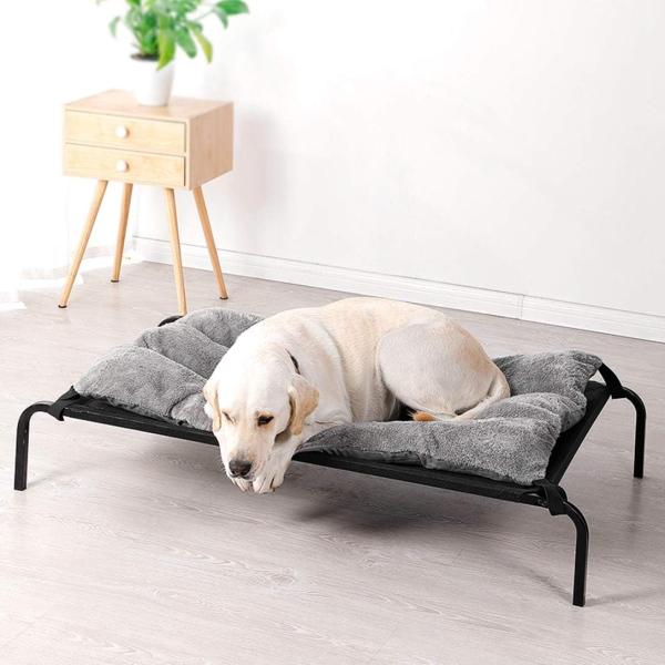 ペットベッド 犬 大型 106cm×71cm 脚付き コット型 洗える 噛み耐性 メッシュ 通気性 ...