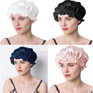 送料200円　ナイトキャップ シルク 就寝用 天然シルク100％ M L ヘアキャップ  帽子 ロング ヘアケア 頭皮ケア｜isozaki-store