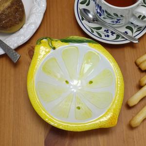 イタリア製 レモン柄 サラダボウル 陶器 食器 ハンドメイド ベジタブル