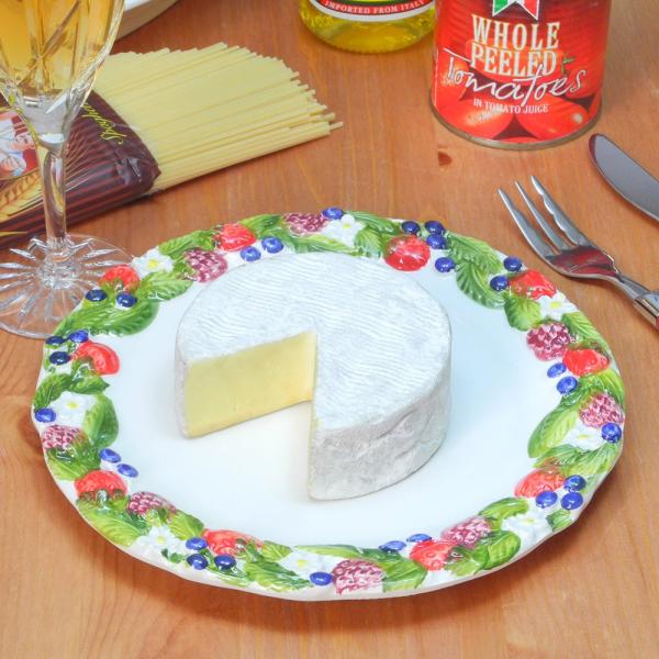 イタリア製 ケーキ皿 ベリー柄 白地 フルーツ柄 デザートプレート 食器 ケーキプレート 人気シリー...