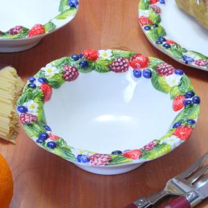 イタリア製 レモン柄 サラダボウル 陶器 食器 ハンドメイド ベジタブル