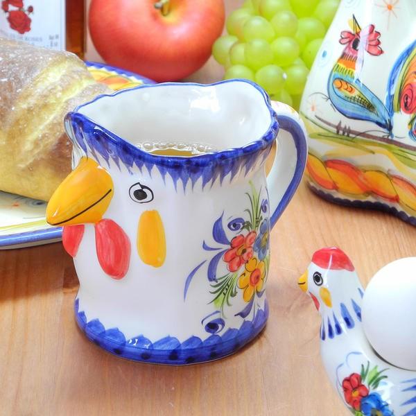 ポルトガル製 おしゃれ ジョッキ マグ 高さ 11cm 幸せを呼ぶ バルセロスの雄鶏 ヨーロッパ 陶...